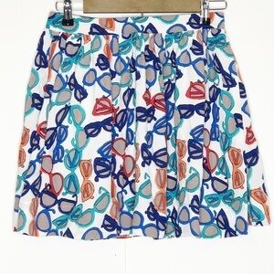Kate Spade Sunglass Print Pleated Skirt‎